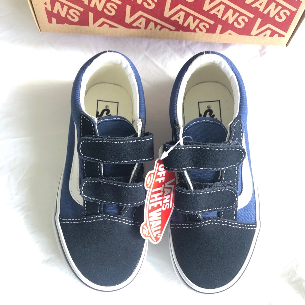 NWT Boys Blue Vans Shoes Old Skool V